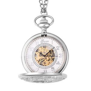 GENOA Miyota Star Hollowed out Pocket Watch